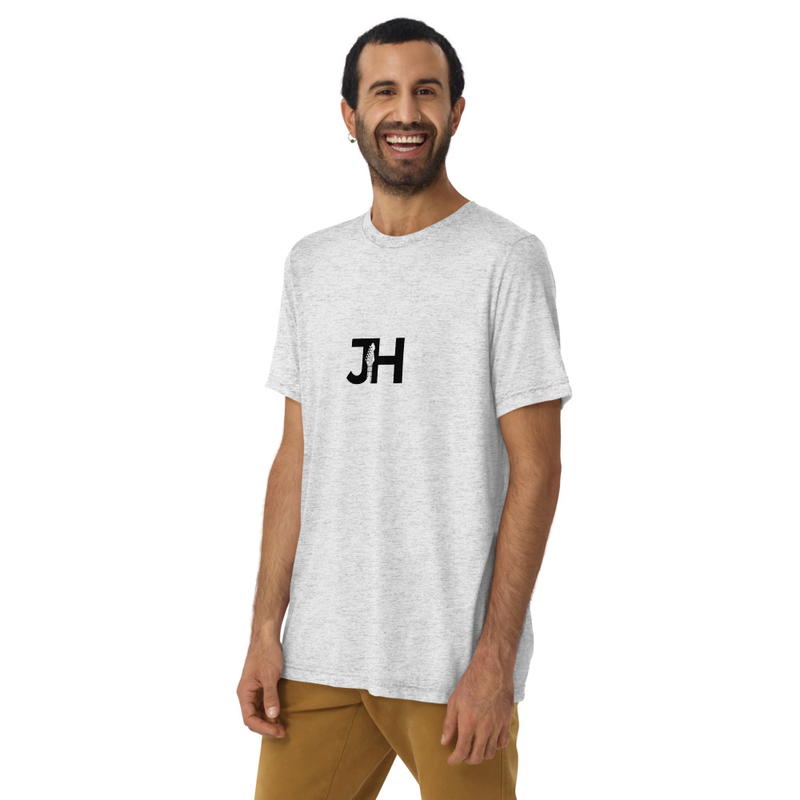 Black JH Logo Adult Tri-Blend Short sleeve t-shirt – XS, White Fleck Triblend