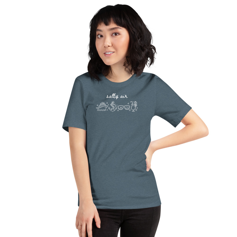 Salty Air Tee – XS, Heather Slate