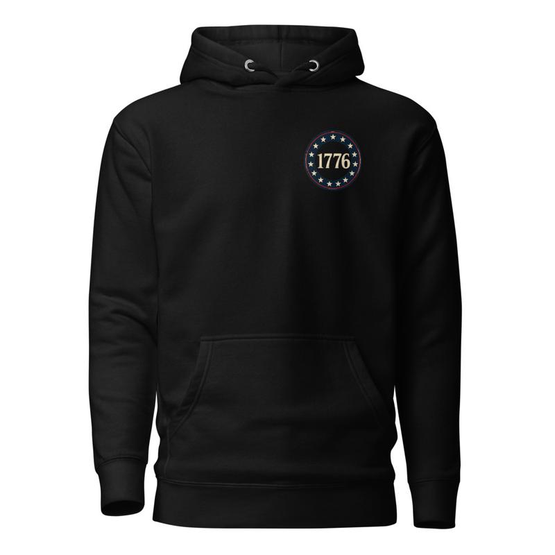 Join the Rebellion Front and Back Unisex Hoodie — Black