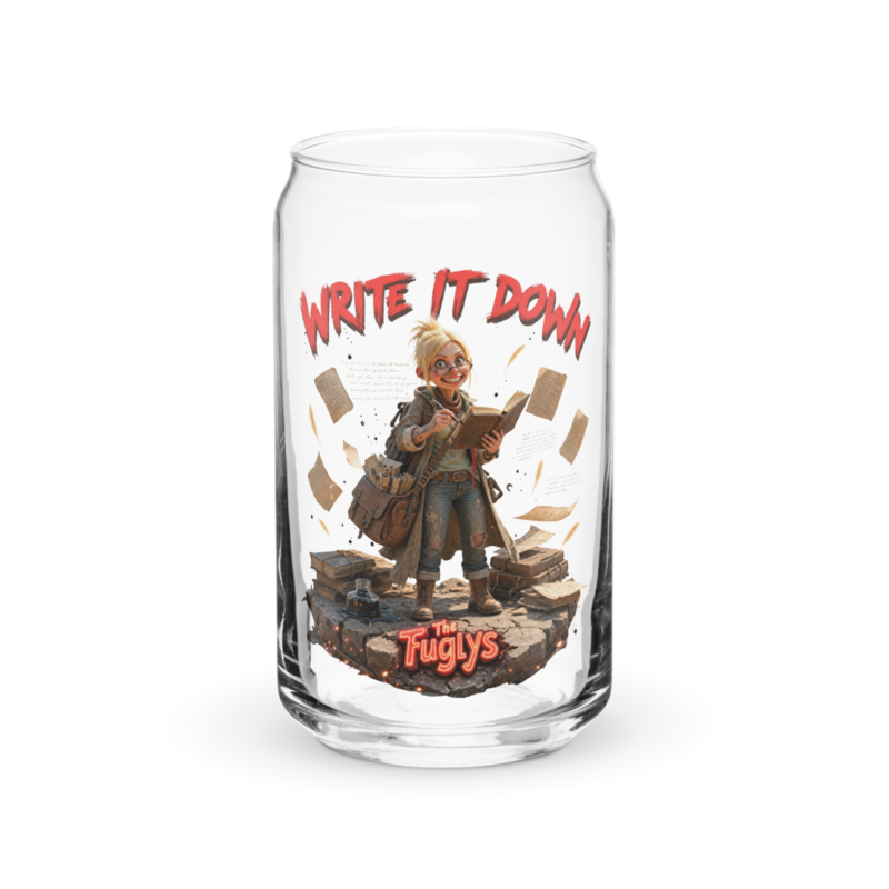 Ellie Mae- Write It Down 16oz Can Glass