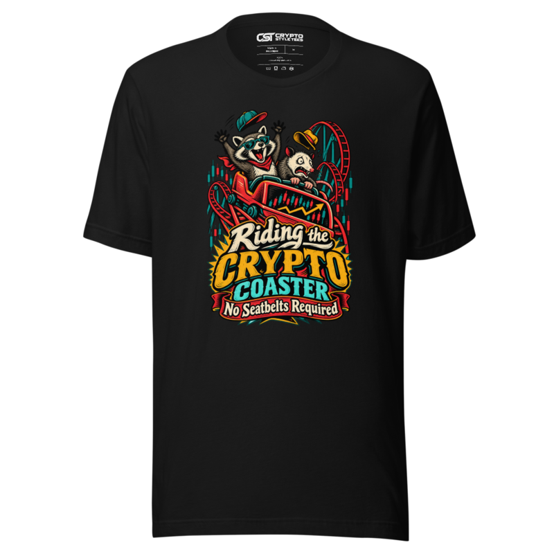 Riding the Crypto Coaster No Seatbelts Required T Shirt