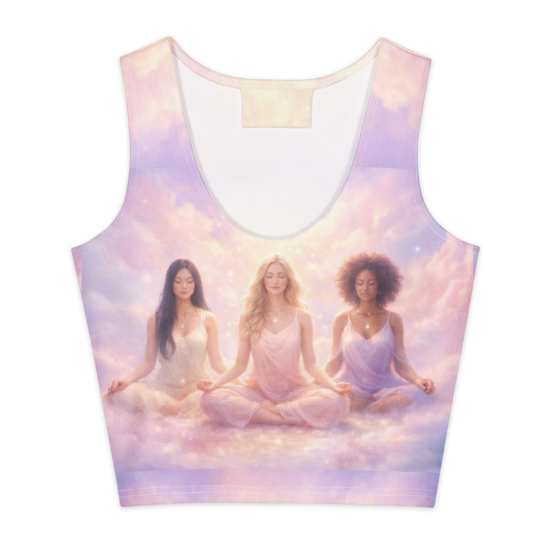 Heavenly serenity-Cotton crop top back