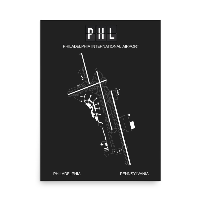 Philadelphia International Airport — airport art print, —