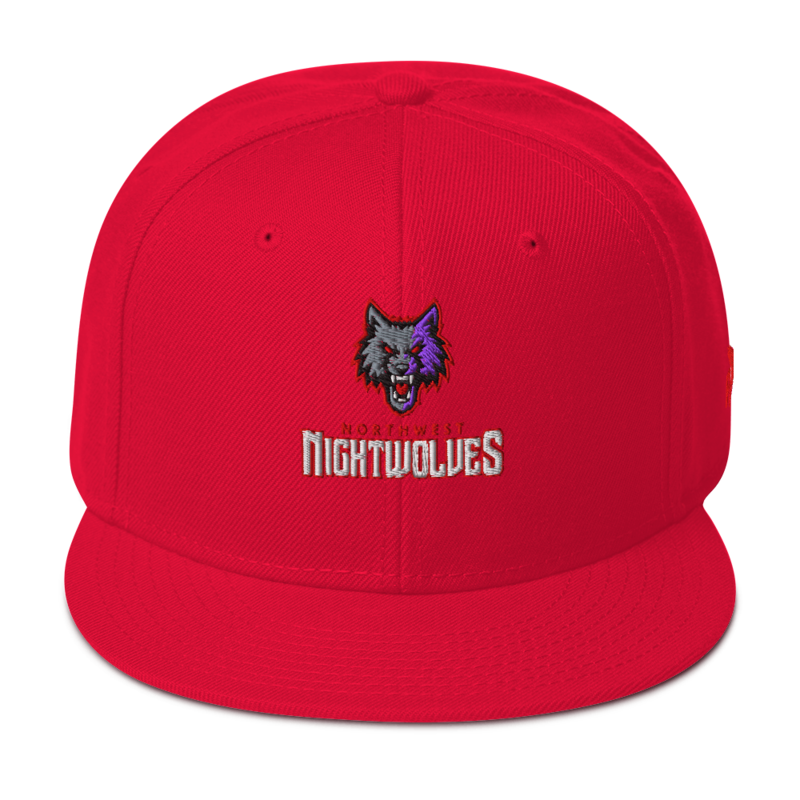 Northwest Nightwolves - Logo Snapback Hat – One size, Red