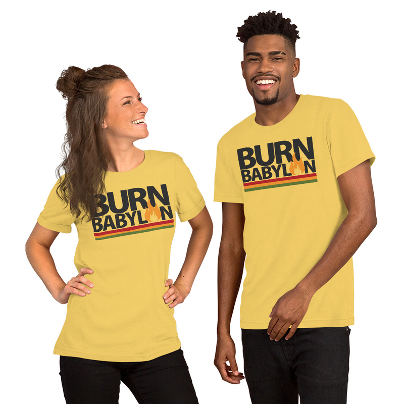Burn Babylon Unisex t-shirt – XL, Yellow