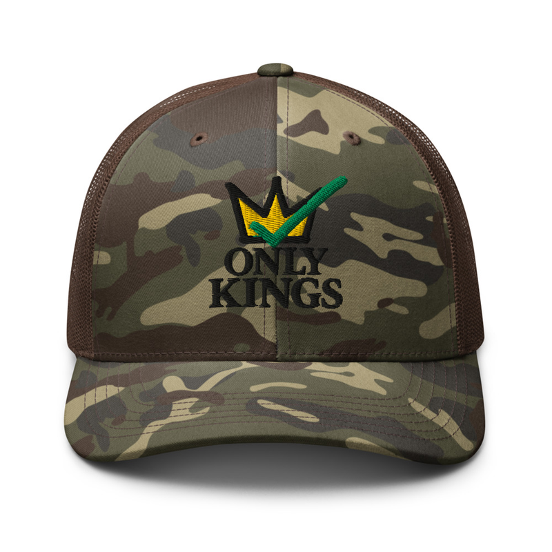 Camouflage trucker hat – One size, Camo/Brown