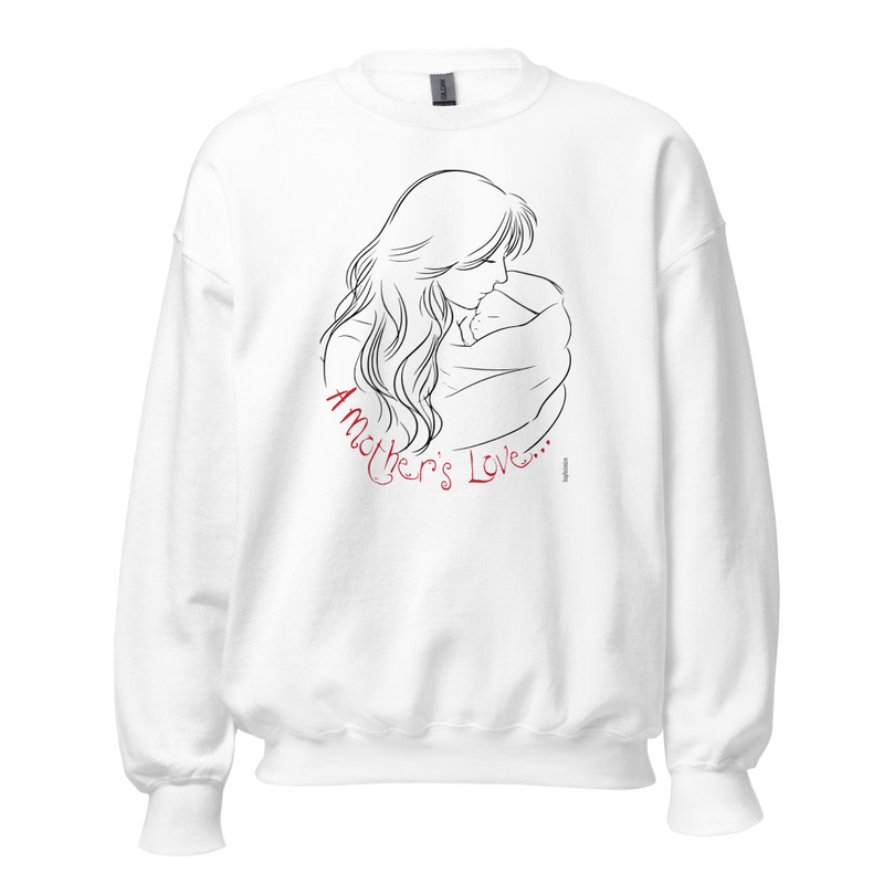 A Mother's Love (Red Writing) Gildan Unisex Sweatshirt