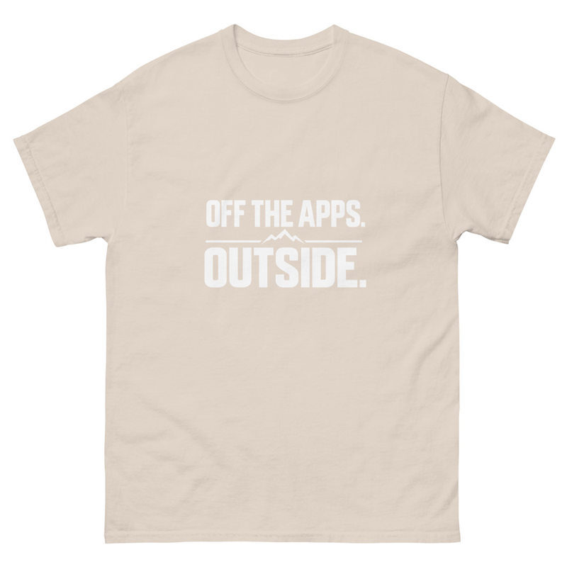 Off the Apps Outside - Unisex classic tee – XL, Natural
