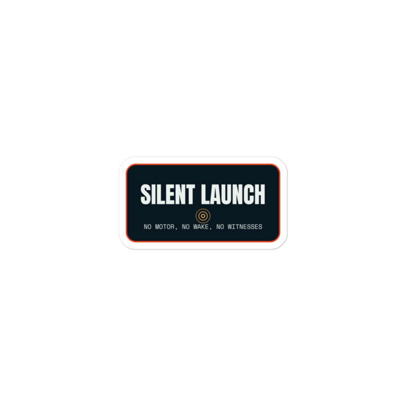 SILENT LAUNCH Sticker — Kayak Fishing merch