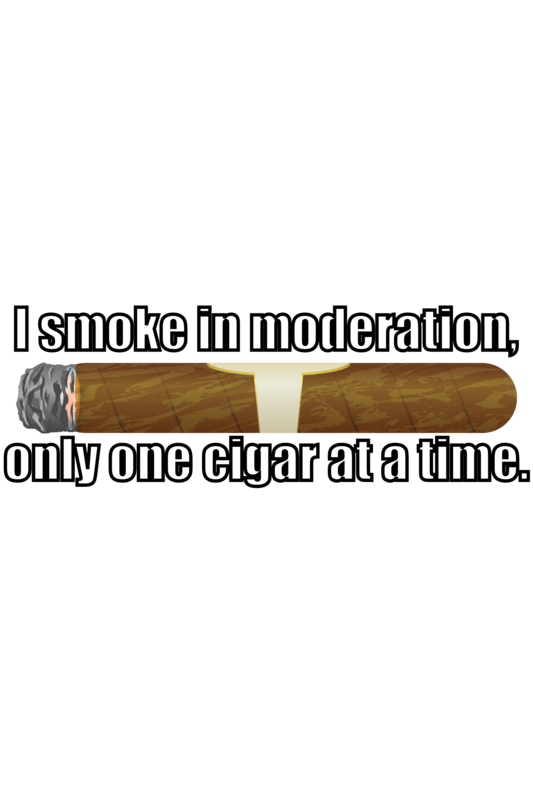 I Smoke In Moderation - Only One Cigar At a Time - Unisex t-shirt