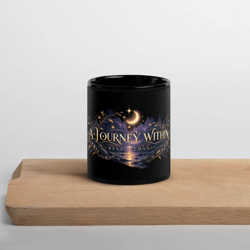 A Journey Within Black Glossy Mug