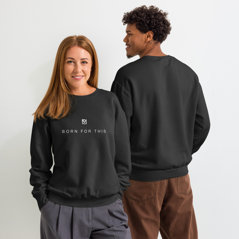 Born for This™ Premium Crew Neck Sweatshirt ( Unisex ) – M, Black