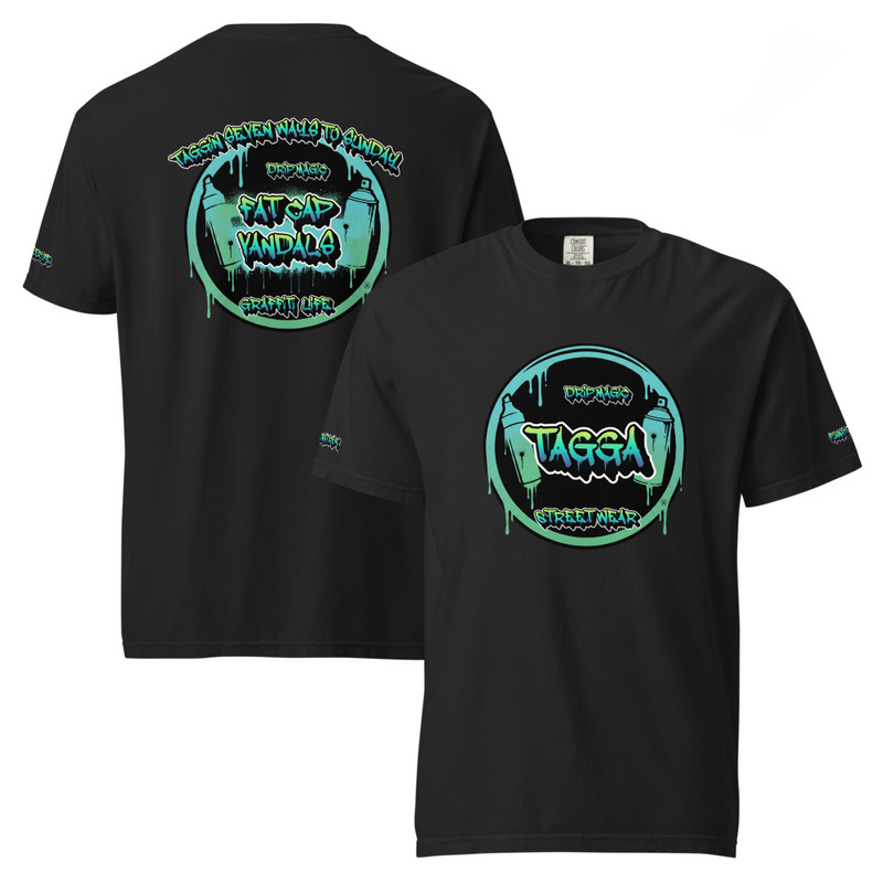 TAGGA / FAT CAP VANDALS / LAGOON Unisex garment-dyed heavyweight t-shirt