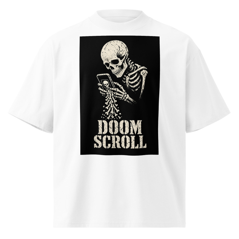 Doom Scroll oversized high neck t-shirt