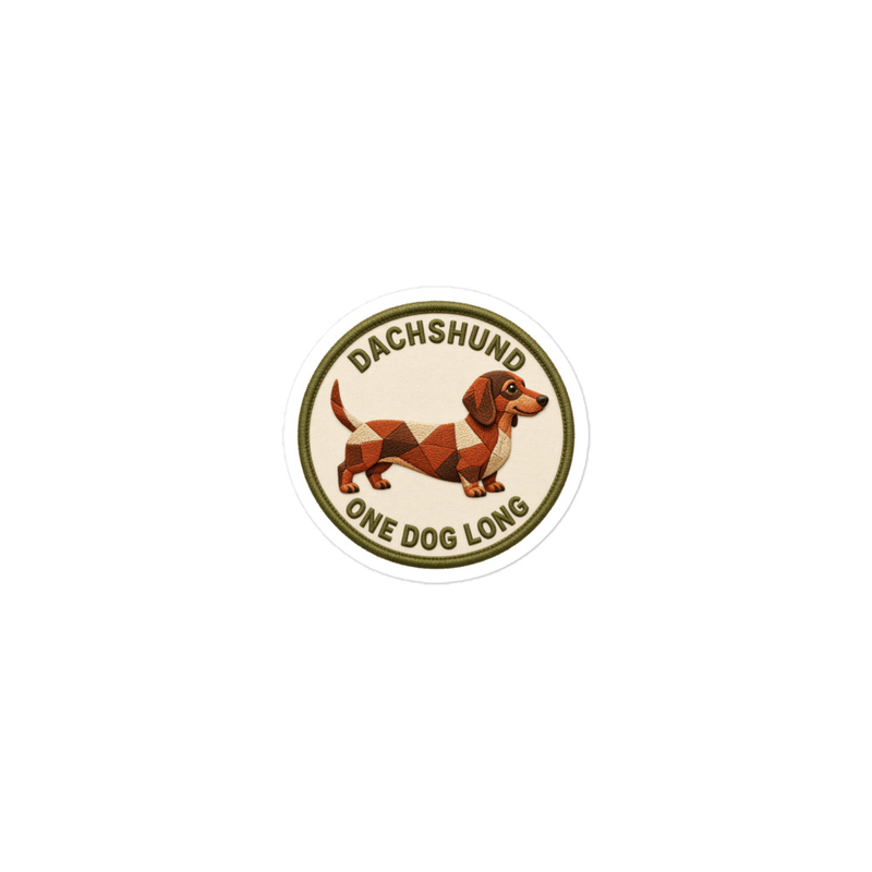 One Dog Long Dachshund Sticker — Floof