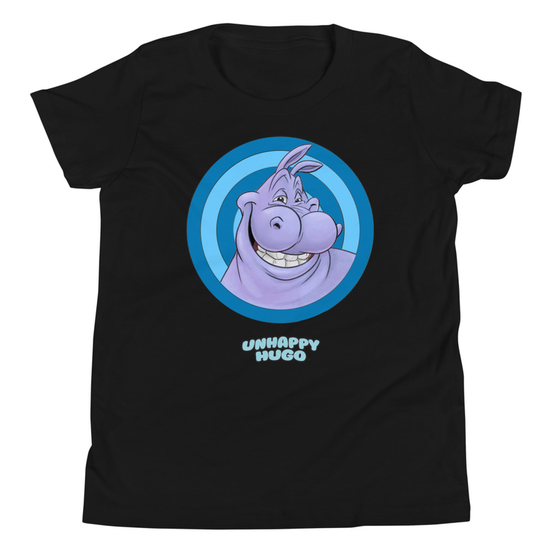 Unhappy Hugo Blue Circles T-Shirt for Kids