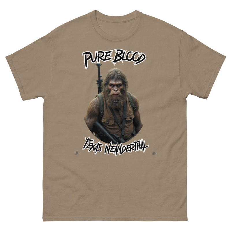 Texas Neanderthal T- Shirt – M, Brown Savana
