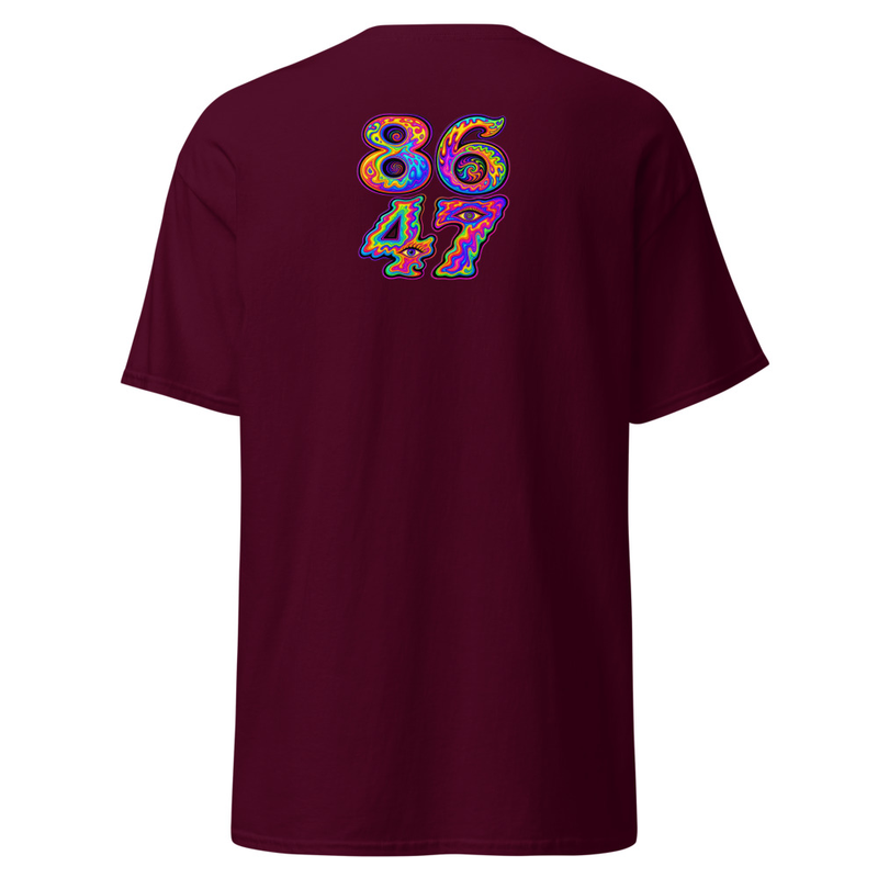 8647 retro psychedelic -Unisex classic tee back