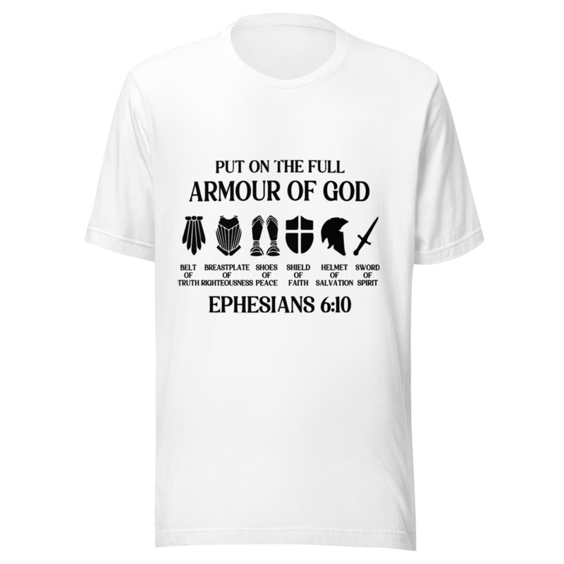 Armor Of God T-shirt – XL, White