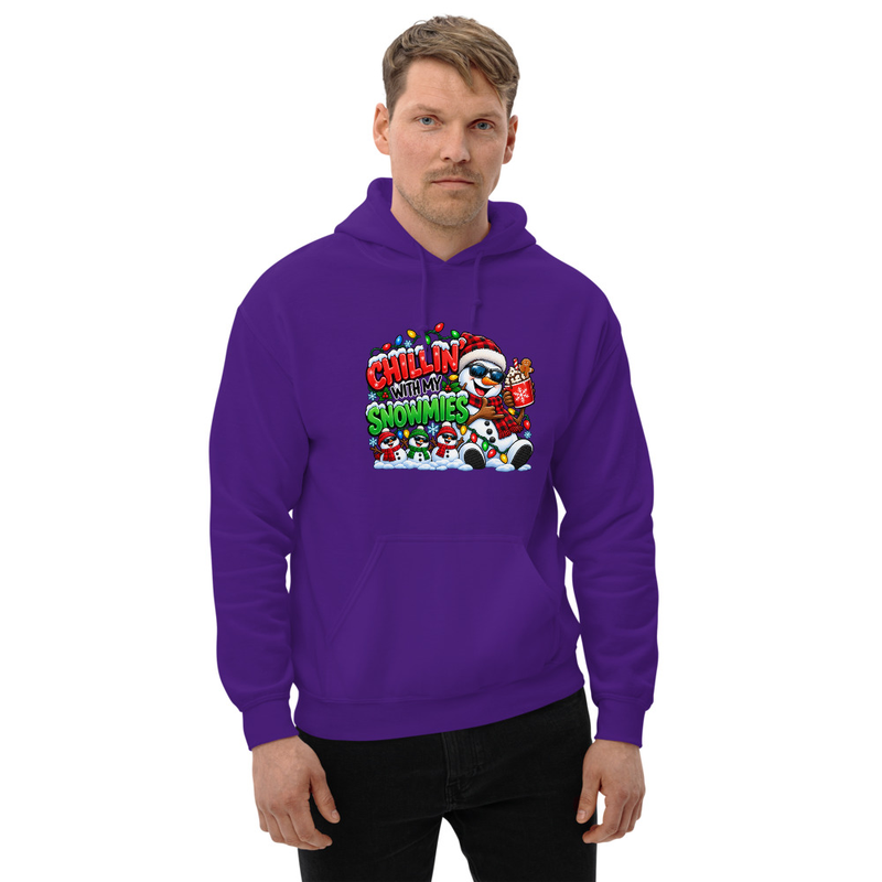 Chililn with my Snowmees Unisex Hoodie – S, Purple