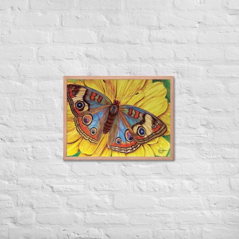 On The Wings Of Love Framed Print – 18″×24″, Red Oak