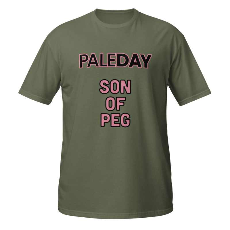 PaleDAY Son-of-Peg Unisex T-Shirt with pink/black logo