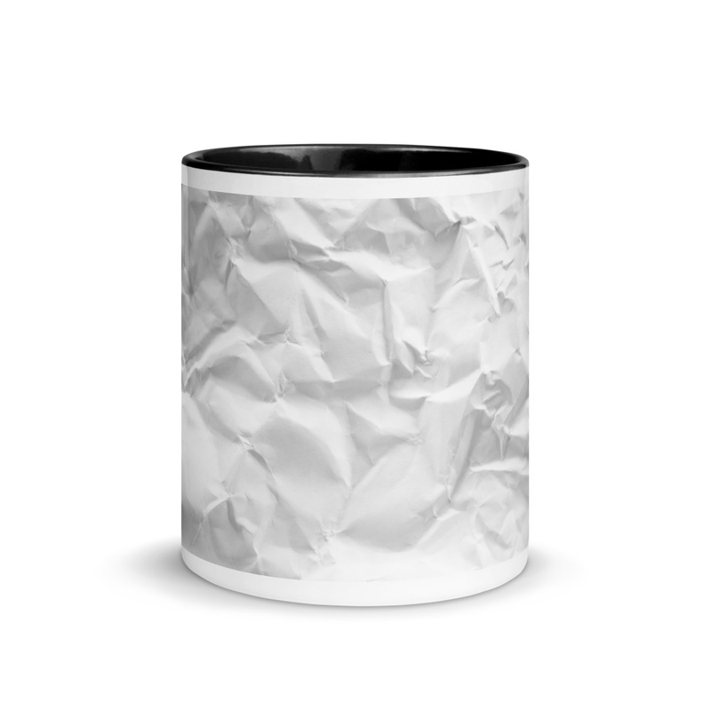 Papierfalten Effekt Tasse mit farbiger Innenseite