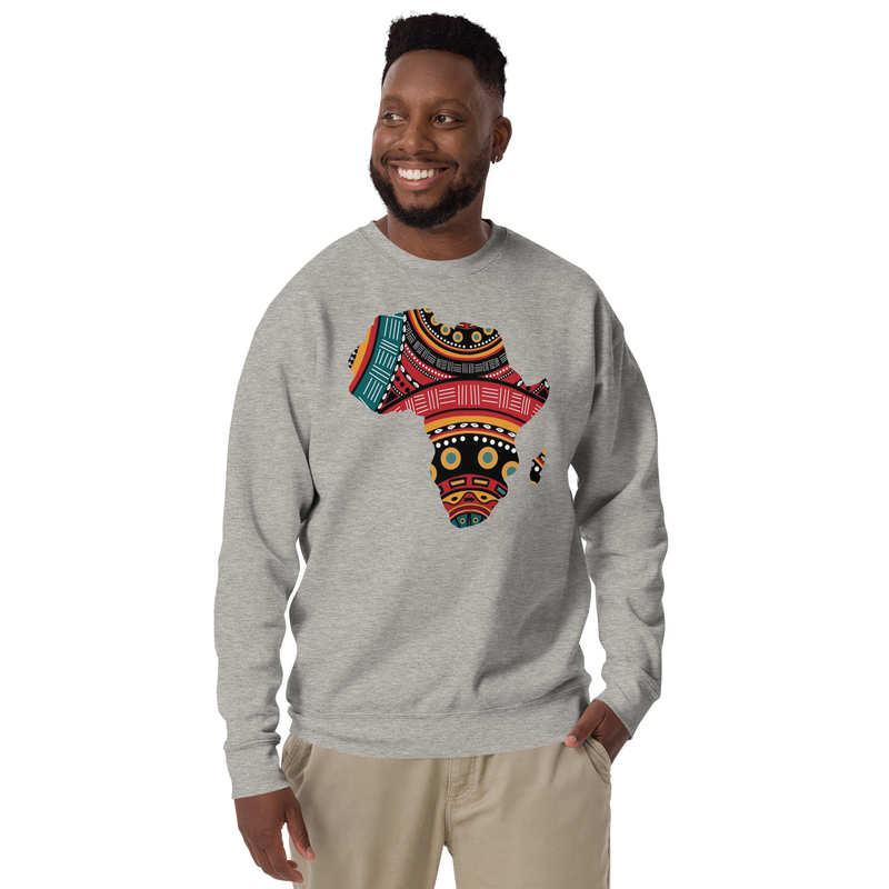 AFRIKA Unisex Premium Sweatshirt – S, Carbon Grey