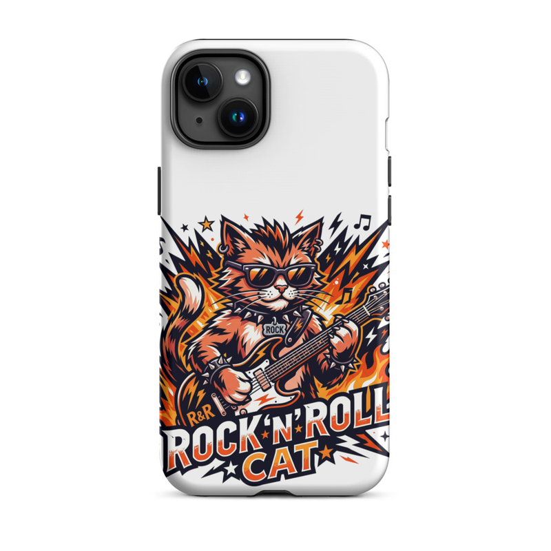 Tough Case for iPhone®: Rock N Roll Cat – iPhone 15 Plus, Matte