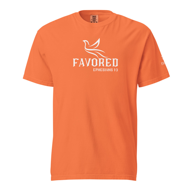 FAVORED Unisex garment-dyed heavyweight t-shirt – 4XL, Burnt orange