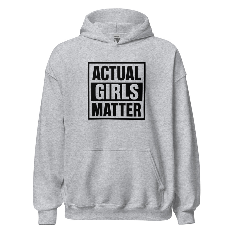 "Actual Girls Matter" Actual Girls Hoodie - for Men – S, Sport Grey