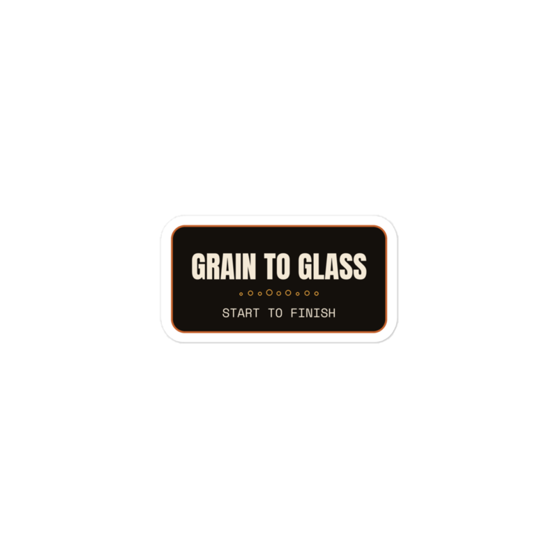 GRAIN TO GLASS Sticker mockup