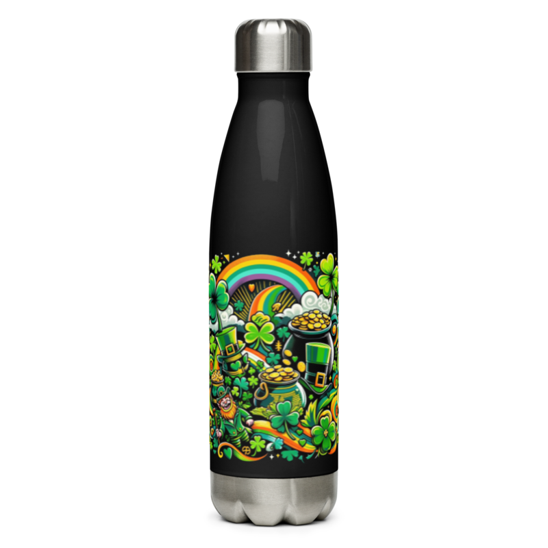 Leprechaun's Secret Flask - 17oz Rainbow Charm Stainless Steel Water Bottle