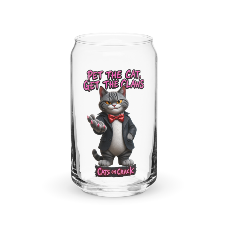 Get The Claws 16oz Can Glass