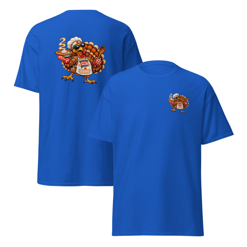 Festive Baking Turkey Unisex classic tee – M, Royal