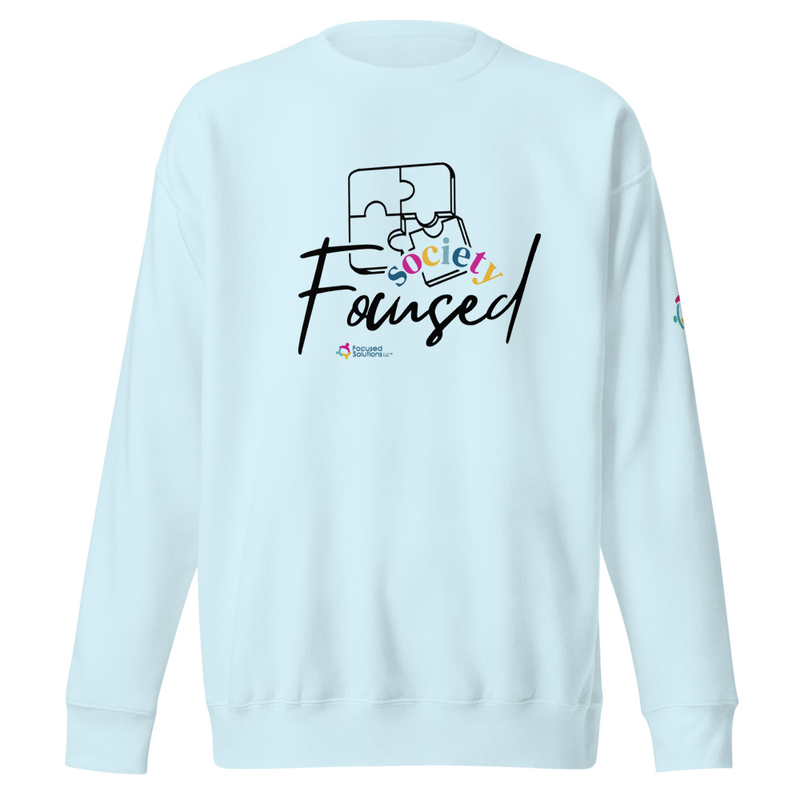 Focused Society Unisex Pullover – XL, Sky Blue