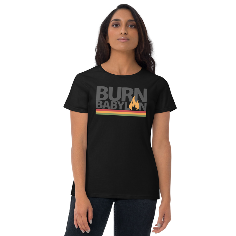 Burn Babylon Women's short sleeve t-shirt – XL, Black