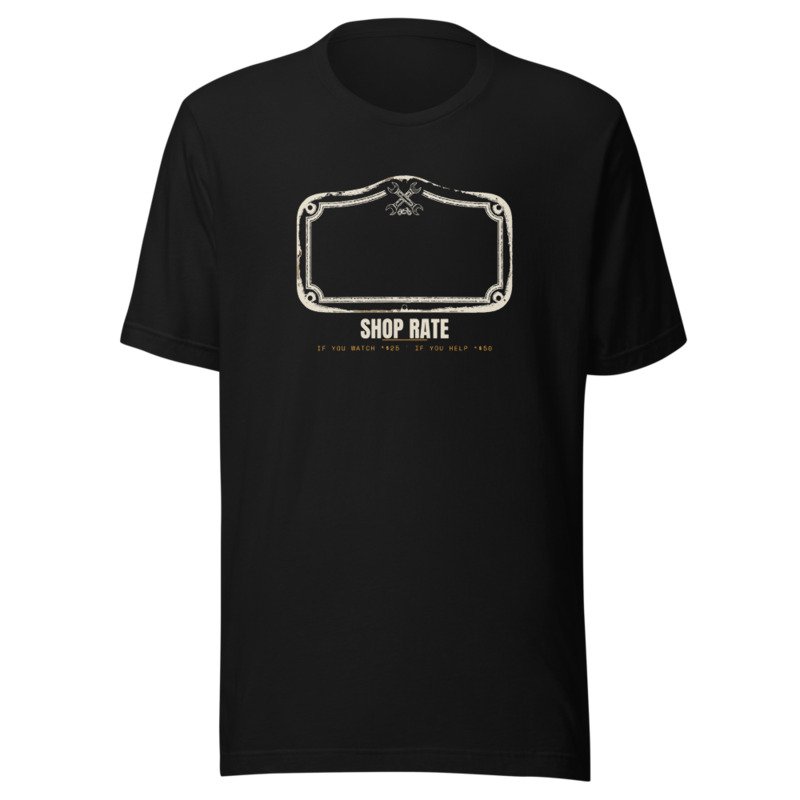Shop Rate Tee mockup