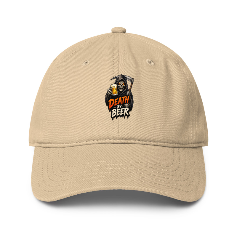 Death by Beer Low-profile baseball cap – One size, Khaki