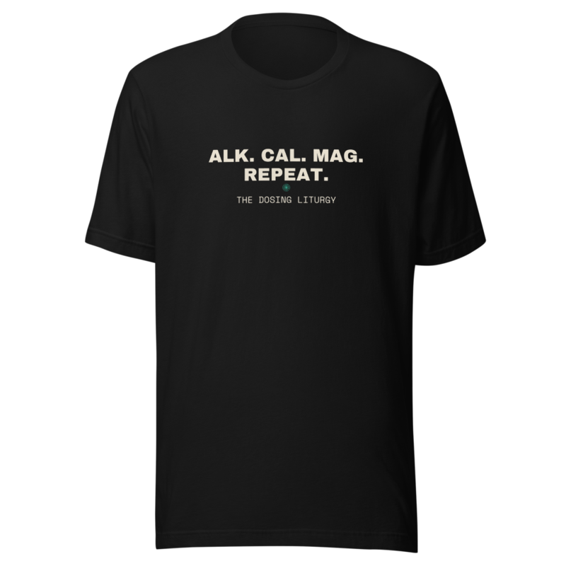 ALK. CAL. MAG. REPEAT. Tee mockup