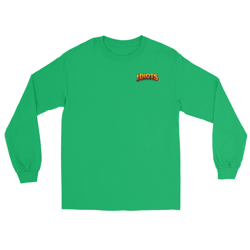 IDIOTS Classic Unisex Long Sleeve Shirt – S, Irish Green