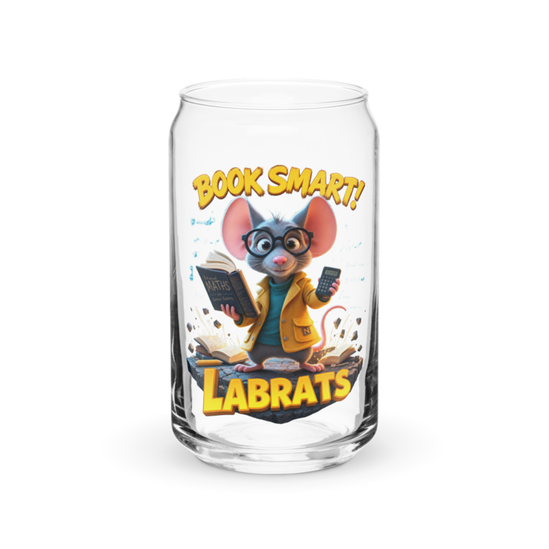 Nibbles Mcsqueak Book Smart 16oz Can Glass