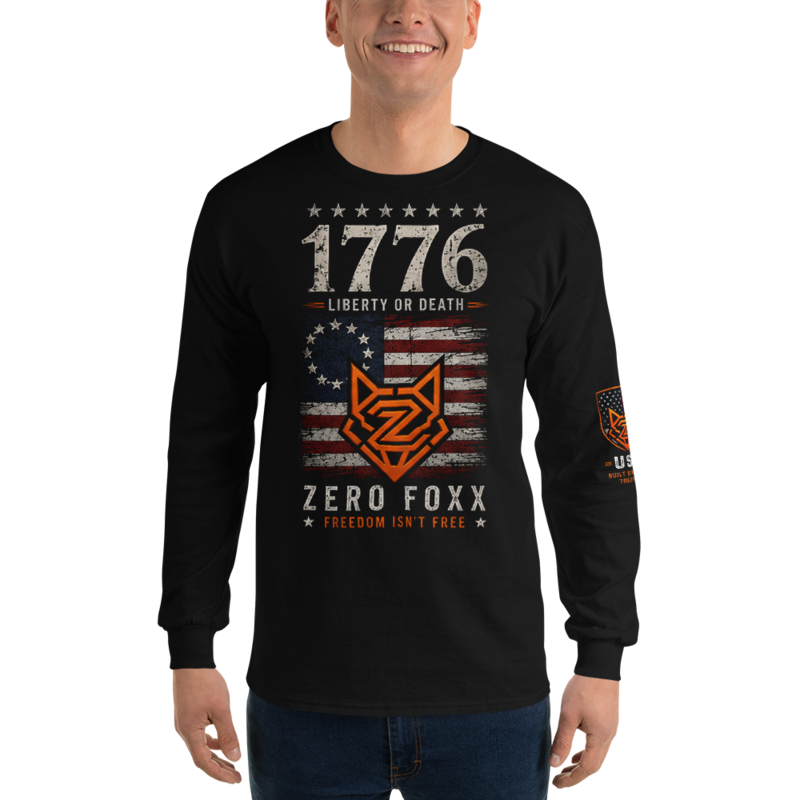 1776 — Liberty or Death | Long Sleeve Shirt — Black / S