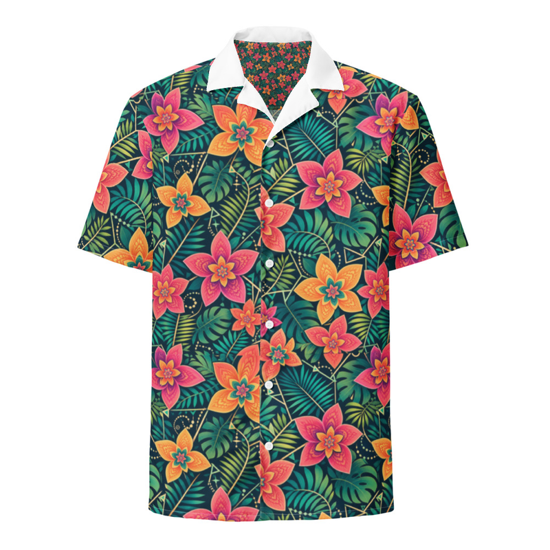 Recursive Bloom - Unisex button shirt product mockup
