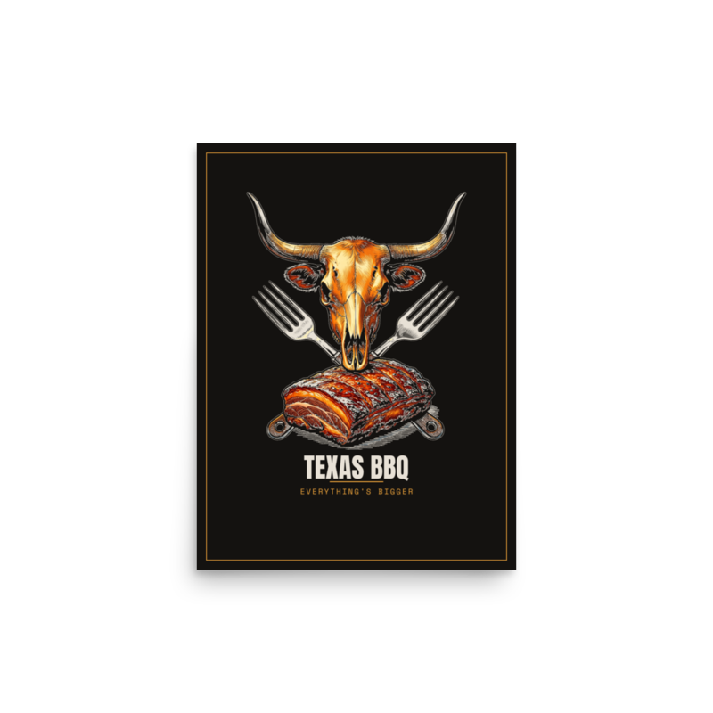 Texas BBQ Poster — BBQ merch