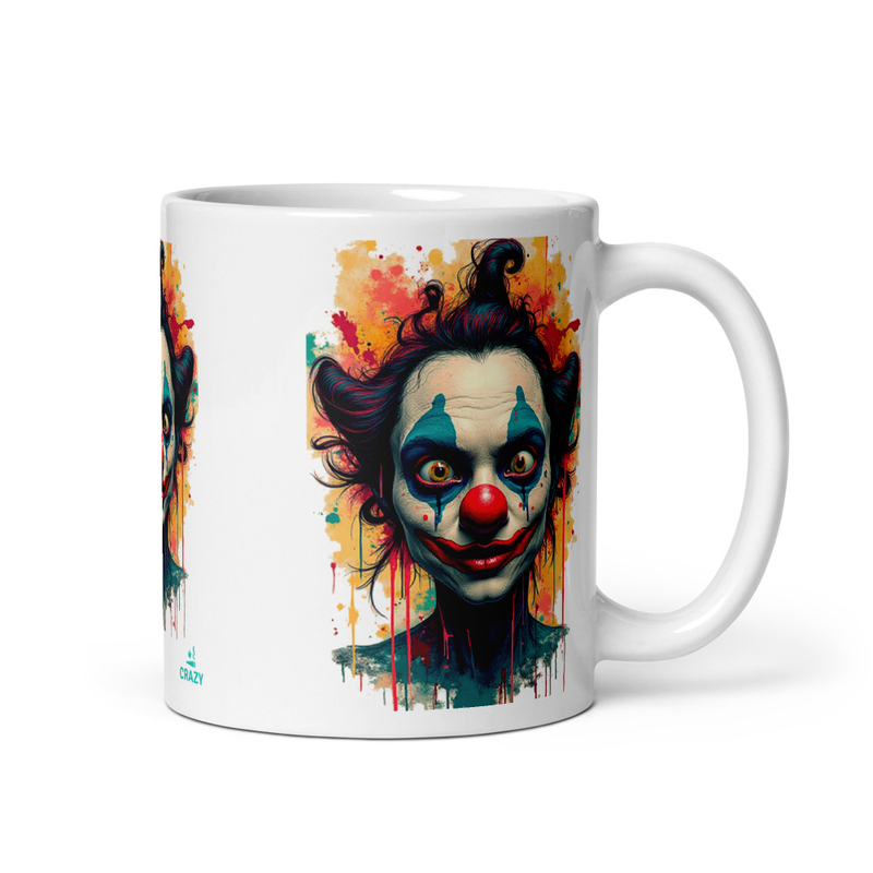 Clown White glossy mug