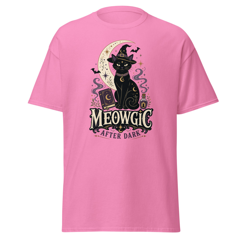 Meowgic After Dark Tee in Azalea