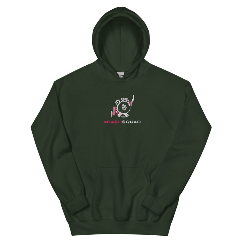 #CashSquad Embroidered Hoodie v.2 – S, Forest Green