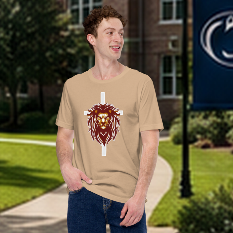 Lion of Judah Unisex T-Shirt – XL, Tan