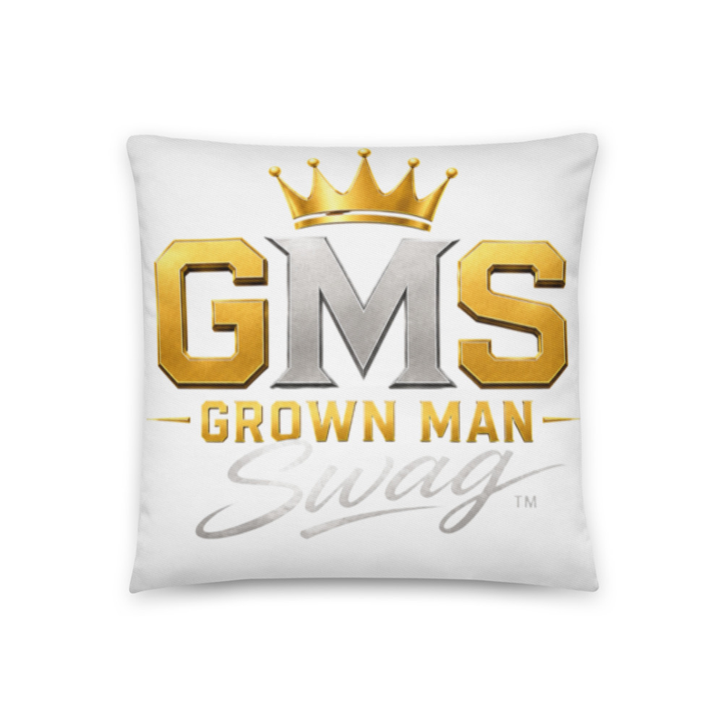 Grown Man Swag™ Signature Premium Cotton Throw Pillow | Confidence • Style • Respect – 16″×16″